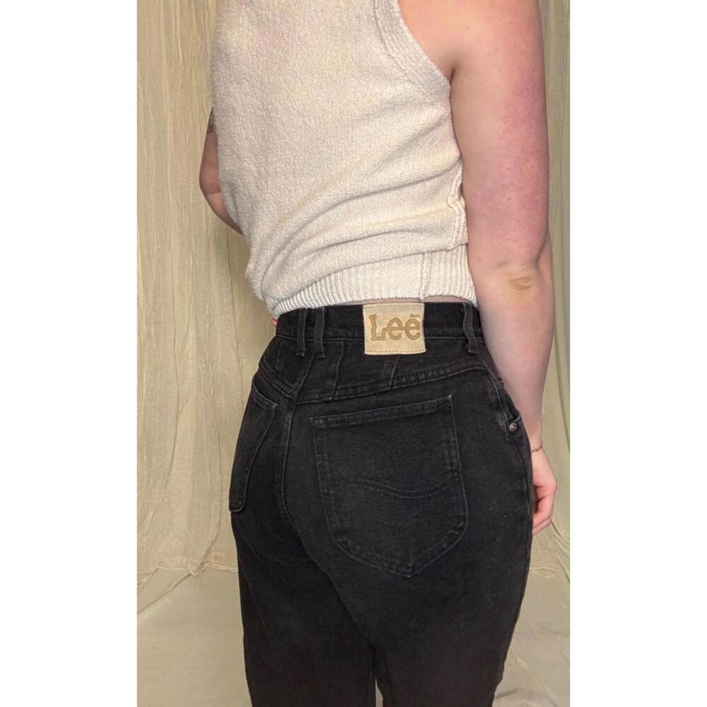Vintage Lee Black High-Waisted Jeans - 28